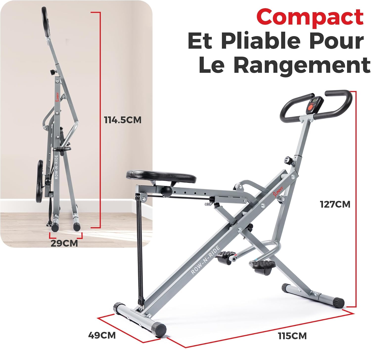 Sunny Health & Fitness Row-N-Ride