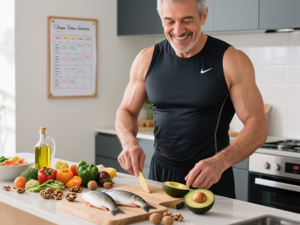 Homme mesurant sa composition corporelle