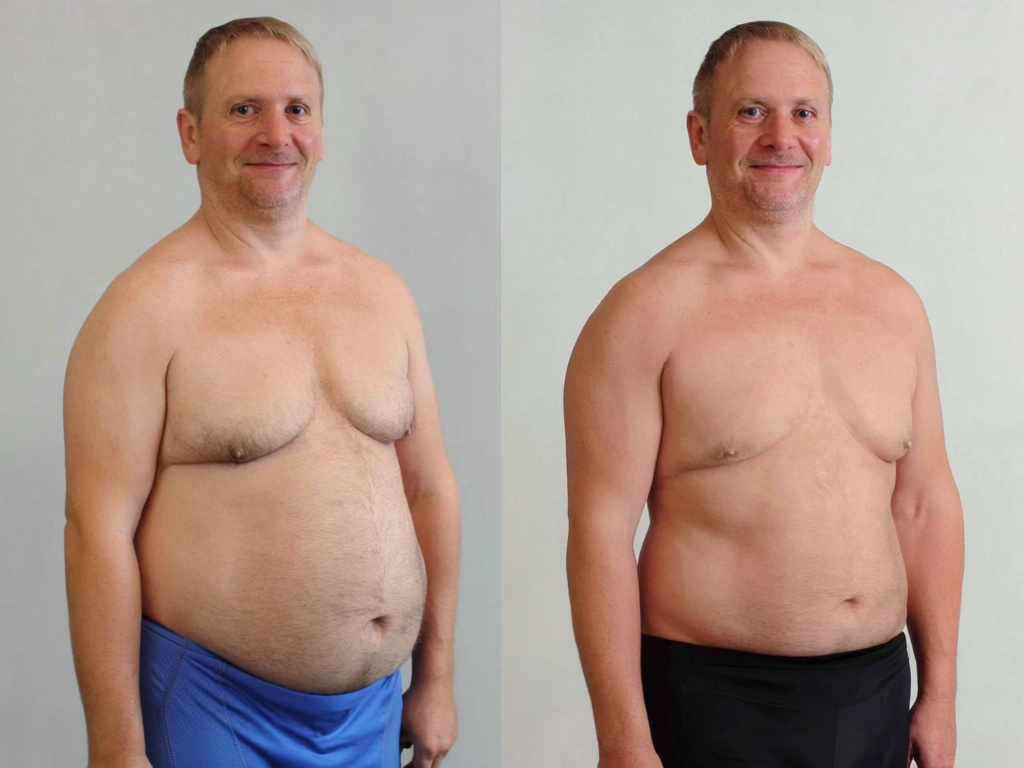 Transformation physique avant/après